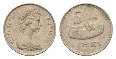 Фиджи 5 центов 1979 KM 29 медно-никель 4697-721