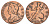 Великобритания 1/2 пенни 1730 Георг II (1727-1760) KM 566, Spink 3717 медь 3711-635