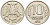 Россия 10 рублей 1992 ЛМД, не магнитная KM 313 медно-никель    4679-947