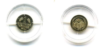 ФРГ 1 НЕМЕЦКАЯ ВАЛЮТА 2000 50 ЛЕТ НЕМЕЦКИМ МОНЕТАМ золото PROOF 02-264-11