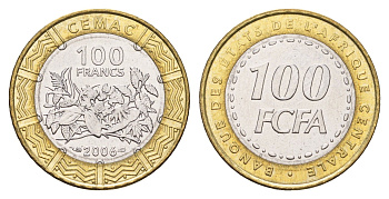 Центральная Африка (BEAC) 500 франков 2006 KM 15 биметалл UNC 4675-1031