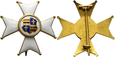 ОЛЬДЕНБУРГ, Германия КРЕСТ ВЕРНОСТИ XIX-XX ТОРГОВО-ПРОМЫШЛЕННОЙ ПАЛАТЕ, ПОЧЁТНЫЙ, КЛАСС ПЕРВЫЙ, НА ЗАСТЁЖКЕ, БЕЛАЯ ЭМАЛЬ 01-142-13-2