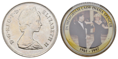 Великобритания 25 пенсов 1981 памяти Леди Диана - 1961-1997 11-104-13