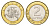 Литва 2 лита 1999 KM 112 биметалл UNC 4633-857