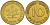 ФРГ 10 ПФЕННИГОВ 1971 F KM 108, J.383 сталь плакированная латунью 67-742