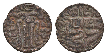 Шри-Ланка, (Сингальские Государства), Королевство Дамбадения 1 масса ND (1273-1284) Бхуванаикабаху I (1271-1283) Codrington 86, Mitch WI 850 медь 1517-1115