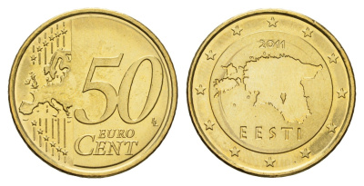 Эстония 50 евроцентов 2011 KM 66 нордик UNC 4654-1211