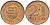 Венгрия 2 филлера 1947 ВР, первая республика (1946-1948) KM 529 латунь aUNC 4585-224