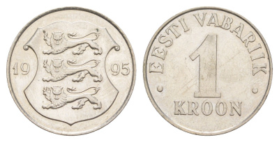 Эстония 1 крона 1995 KM 28 медно-никель UNC 4641-915