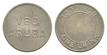 Аруба жетон Синт-Николас - хороший для одного напитка ND Редкий жетон TC 81463 медно-никель 603-1113