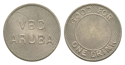 Аруба жетон Синт-Николас - хороший для одного напитка ND Редкий жетон TC 81463 медно-никель 603-1113