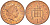 Великобритания 1 пенни 1998 Елизавета II (1952-2022) KM 986, Spink 4710 (B5) сталь плакированная медью 220-427