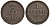 Ганновер 1 пфенниг 1858 B, Георг V KM 233, AKS 156, J. 90 медь 4594-236