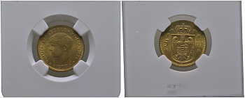 Румыния 5 лей 1930 в слабе NGC, грейд MS 62 KM 48 никель латунь UNC 00-00-00