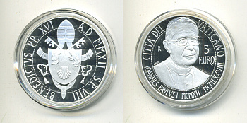 ВАТИКАН 5 ЕВРО 2012 В ОРИГИНАЛЬНОЙ КОРОБКЕ, С СЕРТИФИКАТОМ KM NEW серебро PROOF 7-1-26