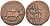 Индия, Рева (Rewa) 2 пайса 1835-1843 VISHVANATH SINCH (1835-1843) (VS1892-1900), вес 13,23 гр. KM 18 медь 4112-642