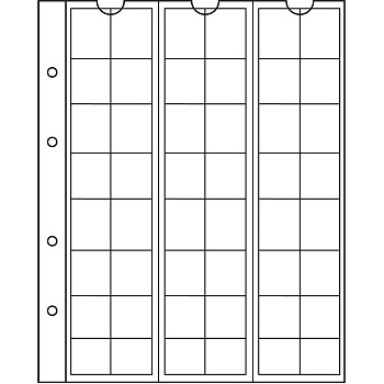 Лист в альбом Numis 17 для монет, на 48 ячеек. Leuchtturm. 301127