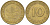 ФРГ 10 ПФЕННИГОВ 1969 G KM 108, J. 383 сталь плакированная латунью 4182-811