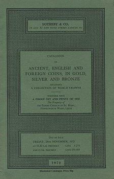 SOTHEBY & CO КАТАЛОГ АНТИЧНЫХ, АНГЛИЙСКИХ И ЗАРУБЕЖНЫХ МОНЕТ В ЗОЛОТЕ, СЕРЕБРЕ И БРОНЗЕ, ВКЛЮЧАЯ КОЛЛЕКЦИЮ МОНЕТ КОРОН МИРА, А ТАКЖЕ НАБОР ПРУФОВ И ПЕНИИ 1933 ГОДА. THE PARISH CHURCH OF ST.MARY, HAWKSWORTH WOOD, LEEDS 26627 SOTHEBY & CO 00-01-11-07