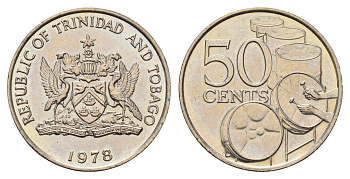 Тринидад и Тобаго 50 центов 1978 KM 33 медно-никель UNC 4671-845