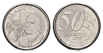 Бразилия 50 сентаво 2005 KM 651a нержавеющая сталь UNC 4163-857