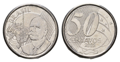 Бразилия 50 сентаво 2005 KM 651a нержавеющая сталь UNC 4163-857