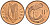 Ирландия 1 пенни 1986 птичка KM 20 бронза UNC 92-155