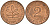ФРГ 2 пфеннига 1971 D J.381a, KM 106a сталь плакированная медью    4598-764