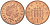 Великобритания 1 пенни 1998 Елизавета II (1952-2022) KM 986, Spink 4710 (B5) сталь плакированная медью UNC 3955-535