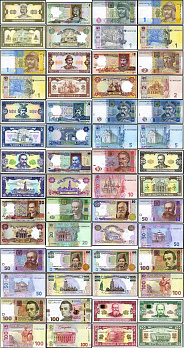 Украина Набор из 28 банкнот ND набор 20 лет денежной реформы 1996 - 2017 бумага UNC (пресс) 3-4-12-20
