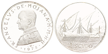 Мальтийский орден 1 скудо 1978 Анджело де Мохана, тираж 3.000 экземпляров X 72 серебро PROOF 441-1621