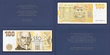 Чехия 100 крон 2019 100 лет чешской кроне, в оригинальном буклете, тираж 20000 экземпляров Pick NEW  бумага  UNC (пресс) 451-555-1