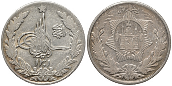 Афганистан 1 рупия 1922 SH 1301, Аманулла-хан (1919-1929) KM 885 серебро 1521-543