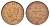ЮАР 1/2 пенни 1943 Георг VI (1936-1952) KM 24 бронза 4603-256