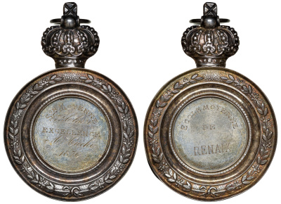 Бельгия медаль 1876 в благодарность от школы серебро 02-018-23-1