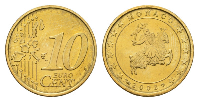 Монако 10 евроцентов 2002 KM 170 нордик UNC 270-742