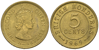 Британский Гондурас 5 центов 1969 KM 31 никель латунь UNC 4618-1261