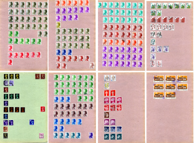 Листы с марками (марки мира) 926 марок 1953-1992 Австрия, Италия, Франция, ФРГ, Великобритания и и.д. 00-01-17-11