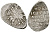 Русское Царство копейка 1547-1584 Иван IV Васильевич, Псковский  монетный двор, 0,68 ГР ГиК №79 серебро 262-264