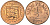 Гернси 1/2 пенни 1971 Елизавета II (1952-2022), герб KM 20 бронза 4154-115
