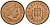 Великобритания 1 пенни 2002 Елизавета II (1952-2022) KM 986, Spink 4710 (B5) сталь плакированная медью 4176-637