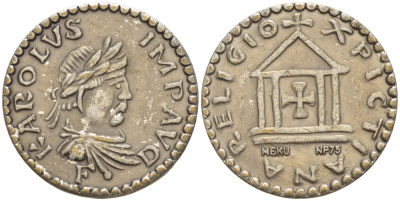 АНТИКА ЖЕТОН ND KAROLUS IMPAVD белый металл 4544-1046