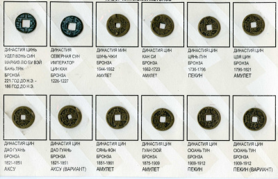 Китай набор из 12 монет ND (221 до н.э - 1912 н.э) 6207-26-1-5