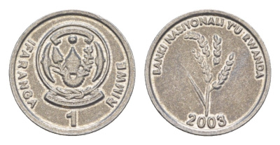 Руанда 1 франк 2003 KM 22 алюминий UNC 4644-447