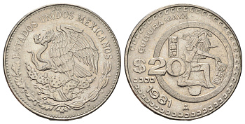Мексика 20 песо 1981 культура KM 486 медно-никель 4162-133