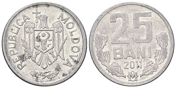Молдавия 25 бань (бани) 2011 KM 3 алюминий 4618-352