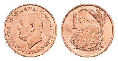 Самоа 1 сене 1974 KM 12 бронза UNC 96-1169