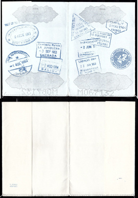 Европа обложка на паспорт 1953-1964 бумага 6289-4-2-1
