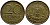 ГДР 20 пфеннигов 1969 А, первый год KM 11 латунь UNC 4397-421