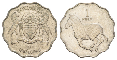 Ботсвана 1 пула 1977 KM 8 медно-никель UNC 4645-132